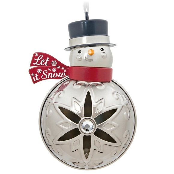 Hallmark Keepsake Silver and Red Let It Snowman Ornament - Picture 2 of 4